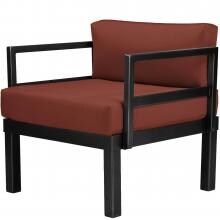 Ashbee Aluminum Patio Club Chair By Telescope Casual - Textured Black/Crimson image