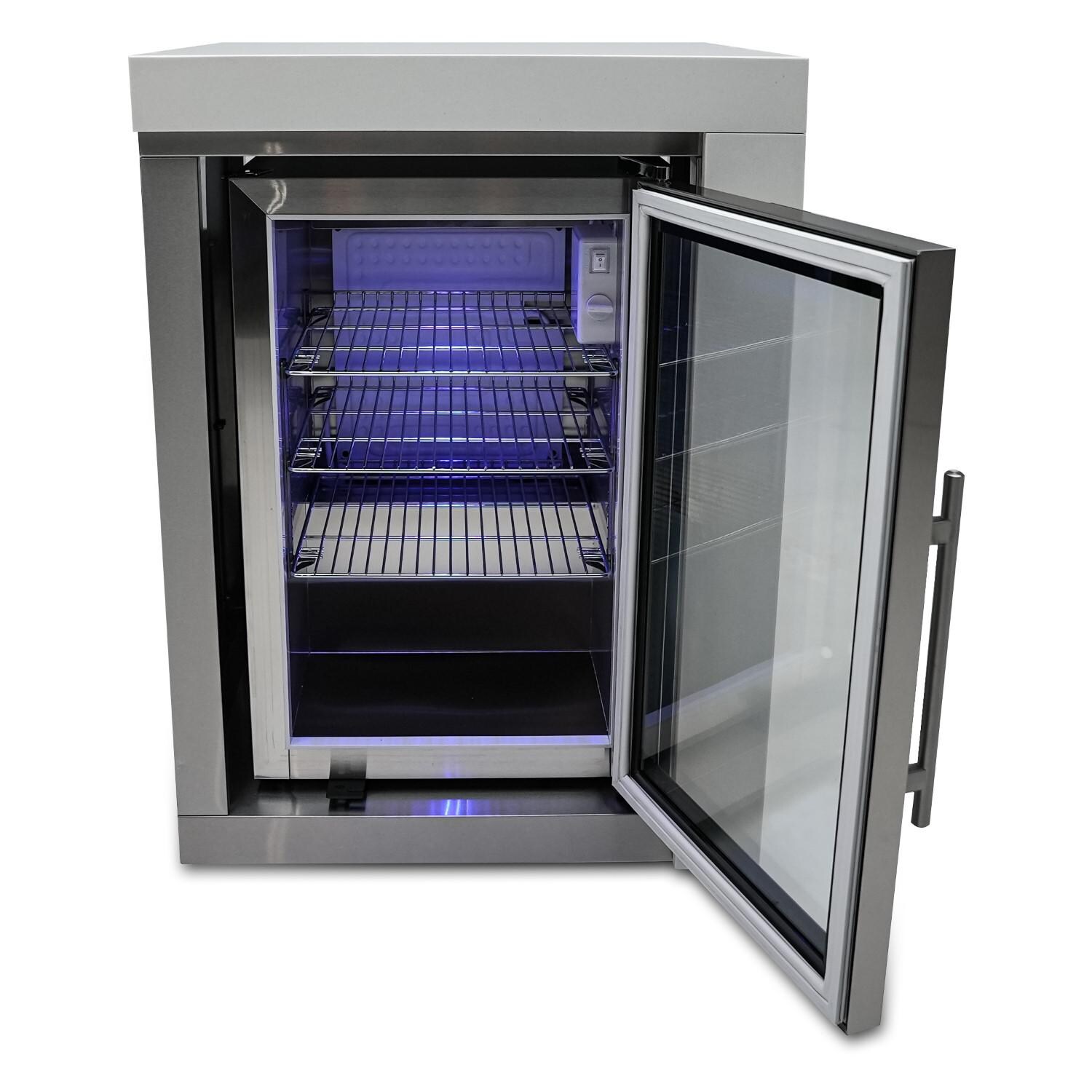 Mont Alpi - MASFM - Outdoor Rated Refrigerator Cabinet Module - Stainless Steel - Front Open thumbnail