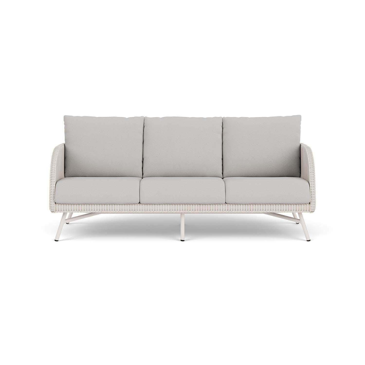 Lloyd Flanders Essence Sofa W/Tundra Dove Fabric - Antique White Finish thumbnail