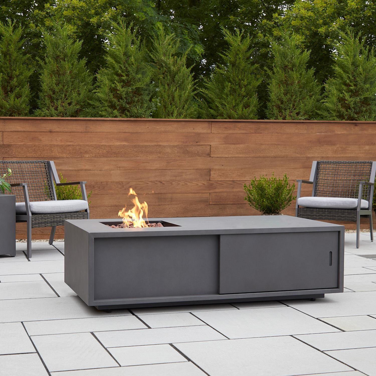 Real Flame Vance 60-Inch Rectangle Propane Gas Fire Table - Weathered Slate - C580LP-WSLT image