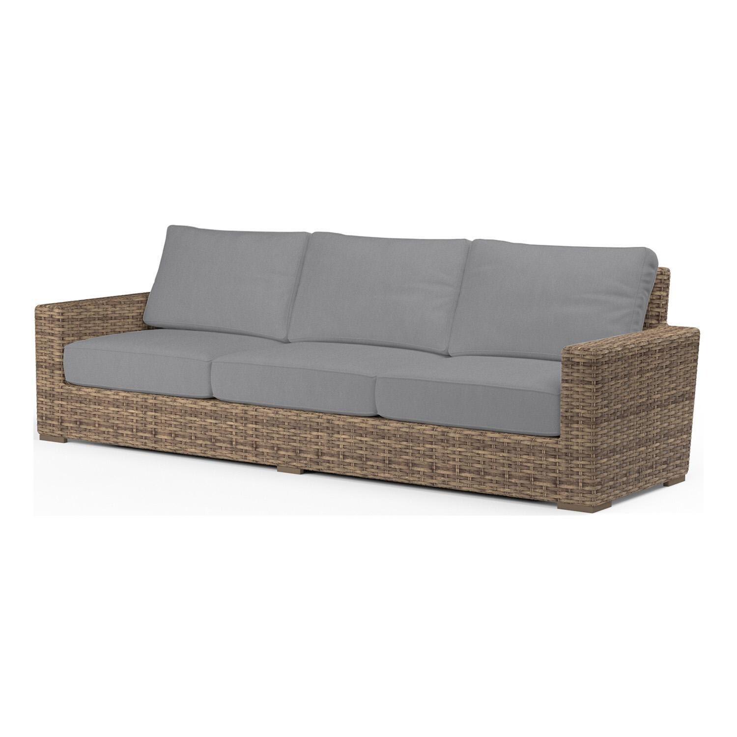 Havana Wicker Sofa in Tobacco/Canvas Granite by Sunset West