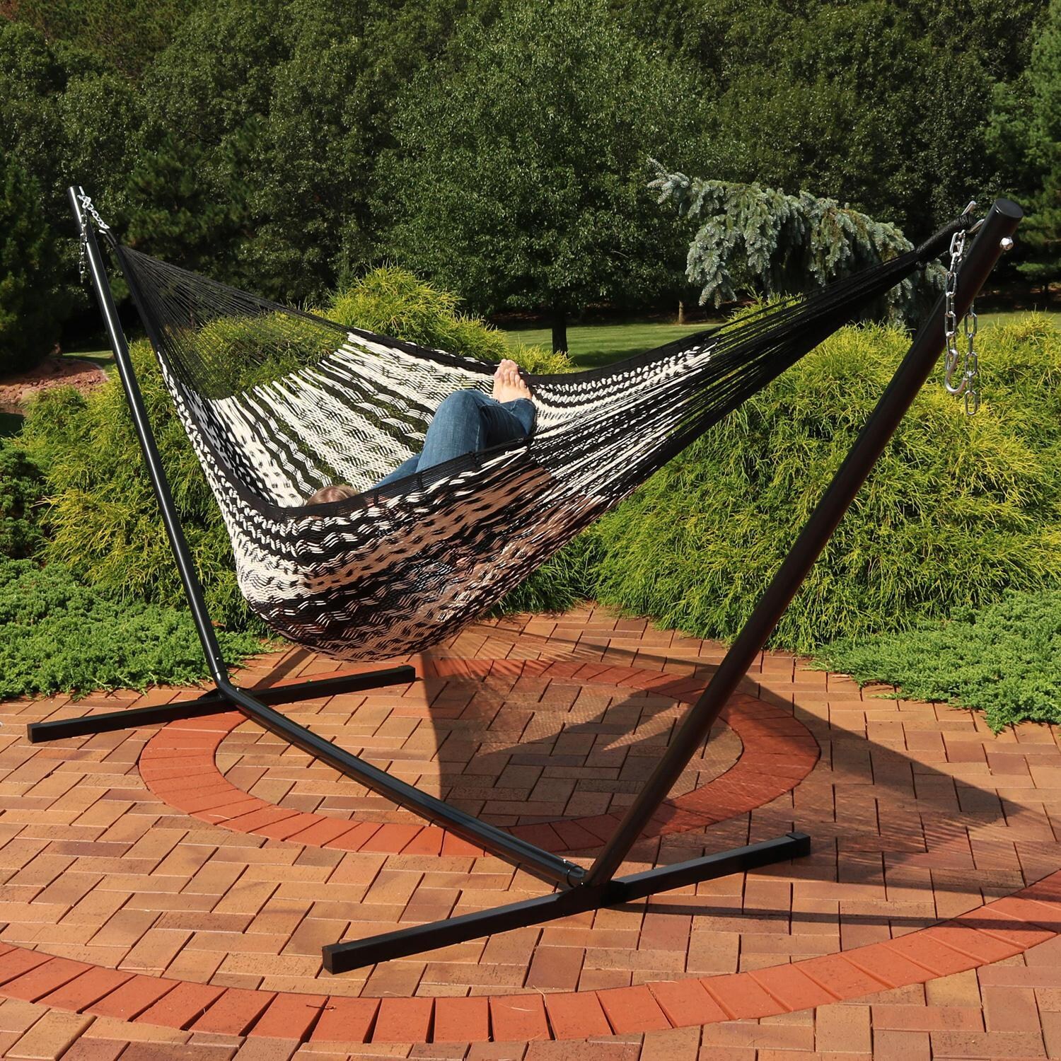 Ultimate Patio XXL Thick Cord Handwoven Family-Sized Mayan Hammock w