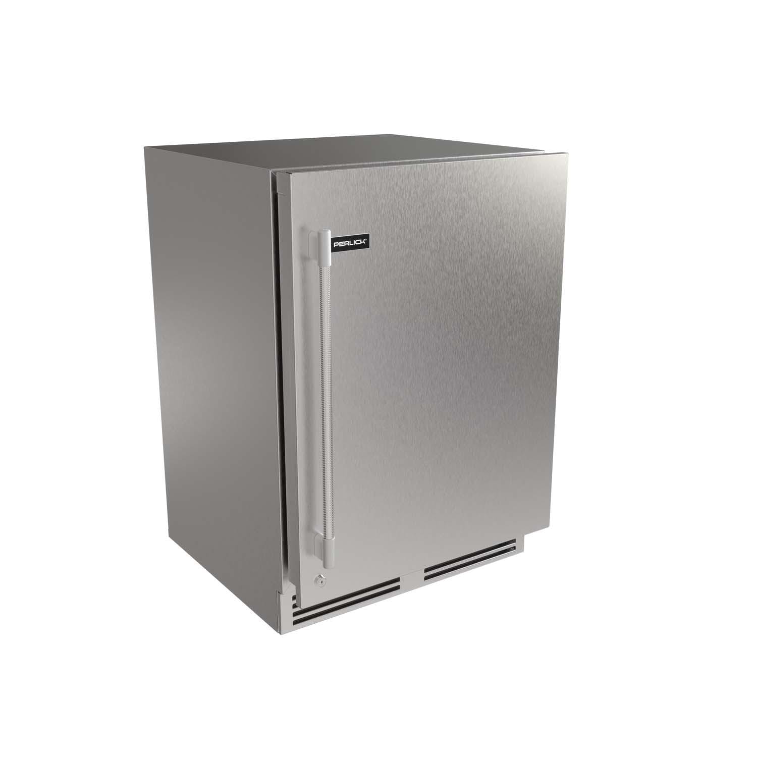 Perlick G5 Luxe 24-in Stainless Steel Indoor/Outdoor Beverage Center w/Door Lock & Two Tone Handle - Left Hinge - White Background thumbnail