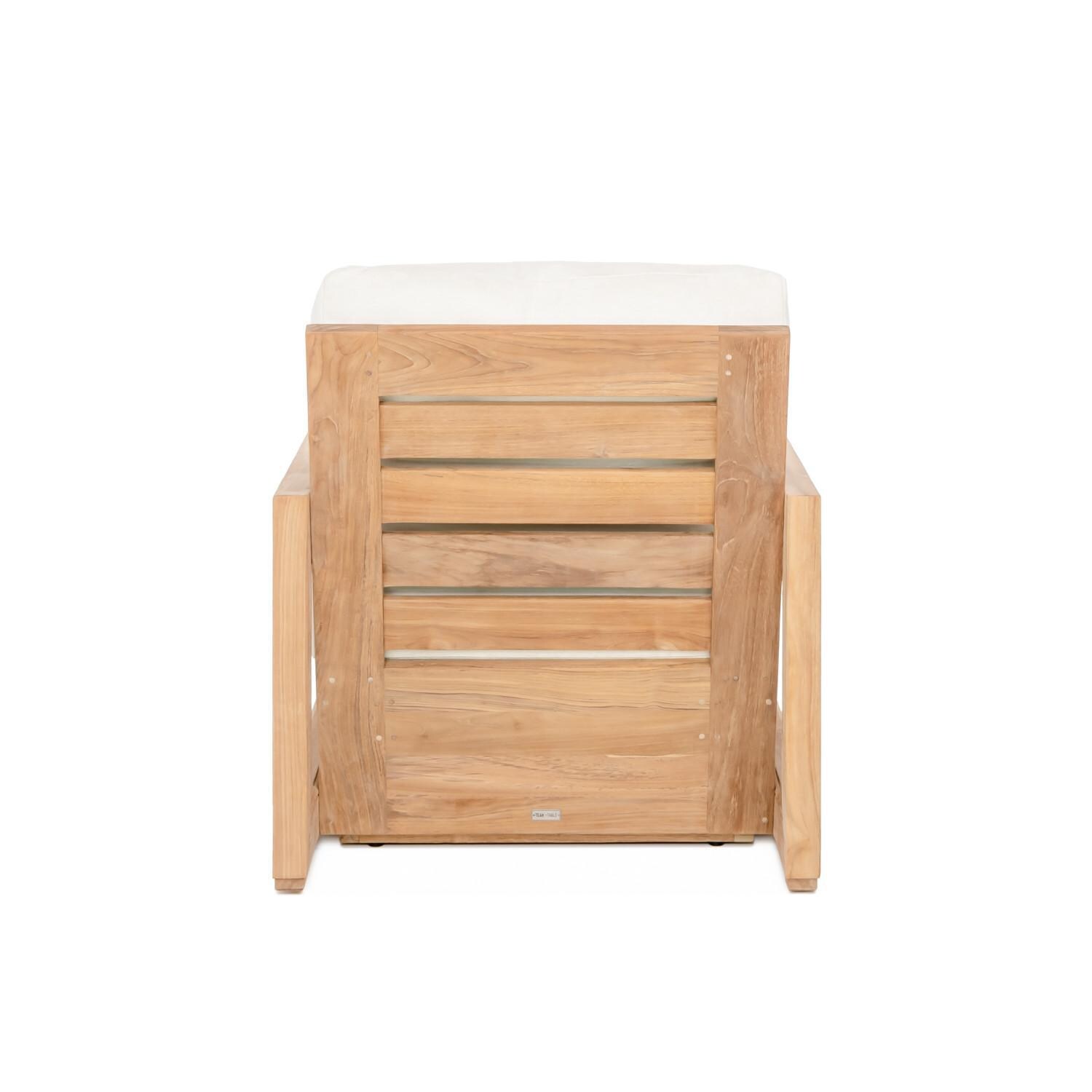 Teak + Table Relax Club Chair in Sand - Seat Back - White Background thumbnail