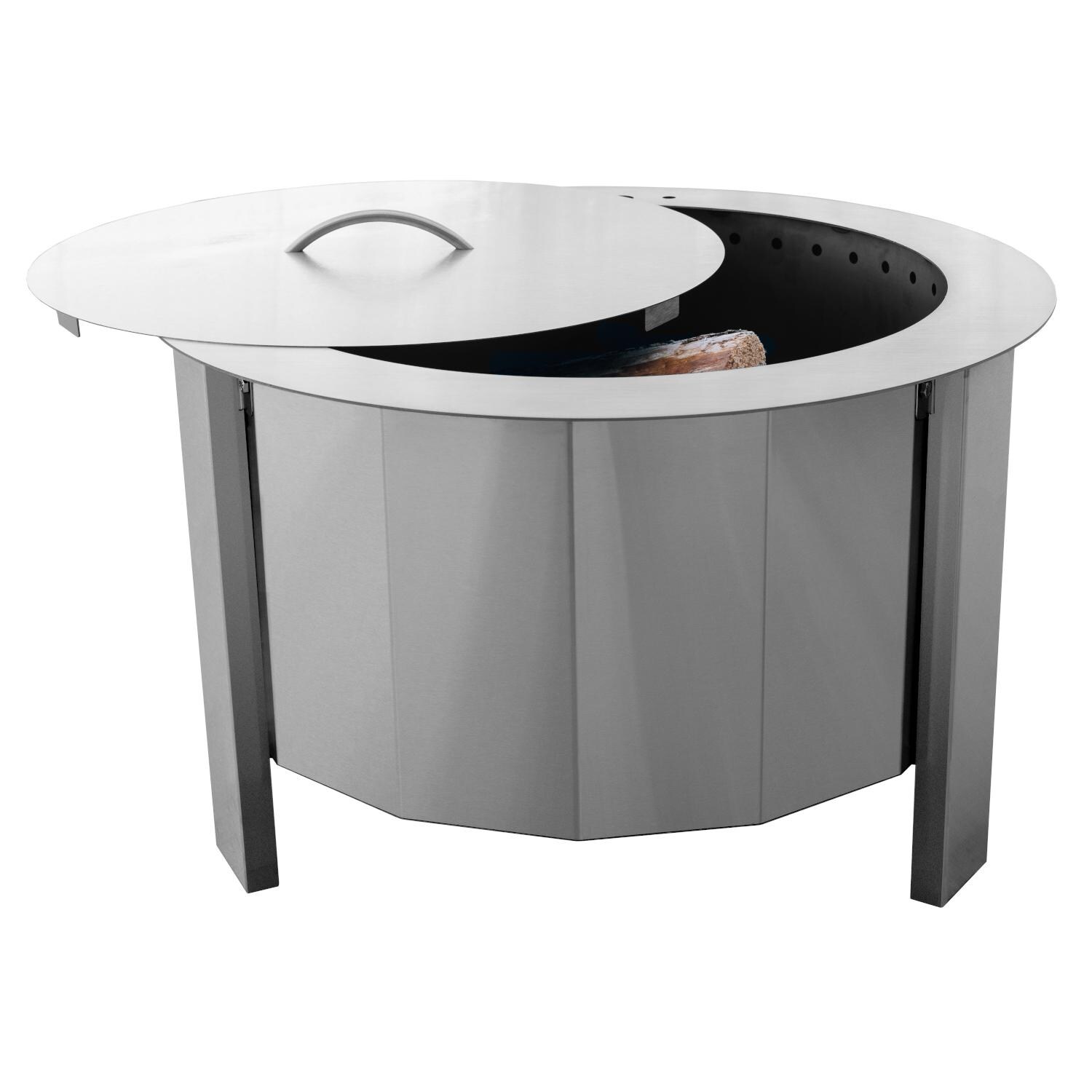 Firegear LID-LUME-MS-A LUME Stainless Steel Lid for LUME-MS1 & LUME-MS2SR - Lid Open thumbnail