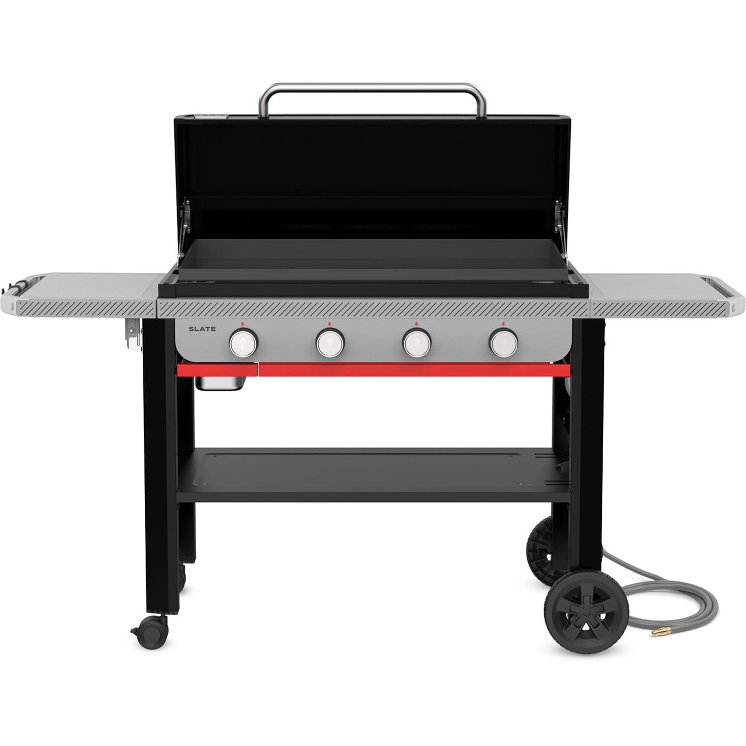 Weber Slate 36-in Rust-Resistant Natural Gas Griddle - Black - 1502035 - Front Open - White Background thumbnail