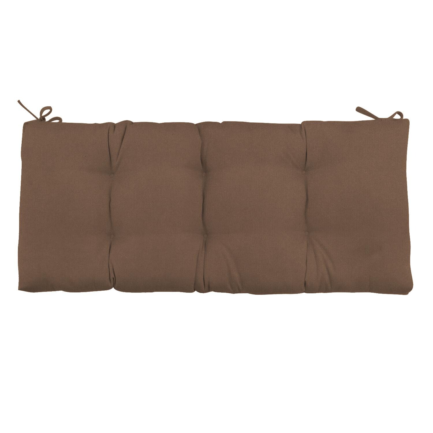 Sunbrella Canvas Cocoa Small Outdoor Replacement Bench Cushion By UltimatePatio.com - Top View thumbnail