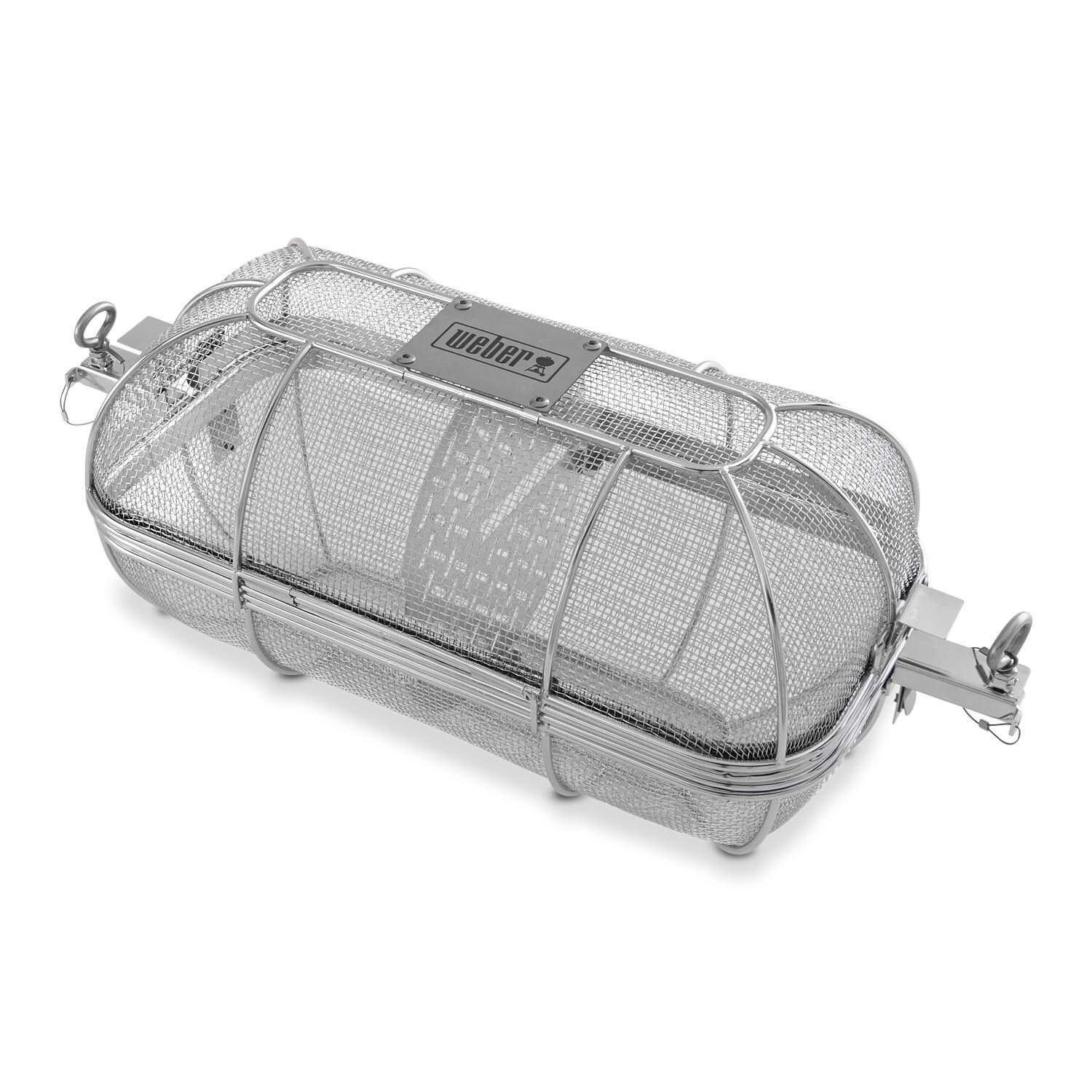 Weber CRAFTED 7676 Rotisserie Crisping Basket - Angled View thumbnail