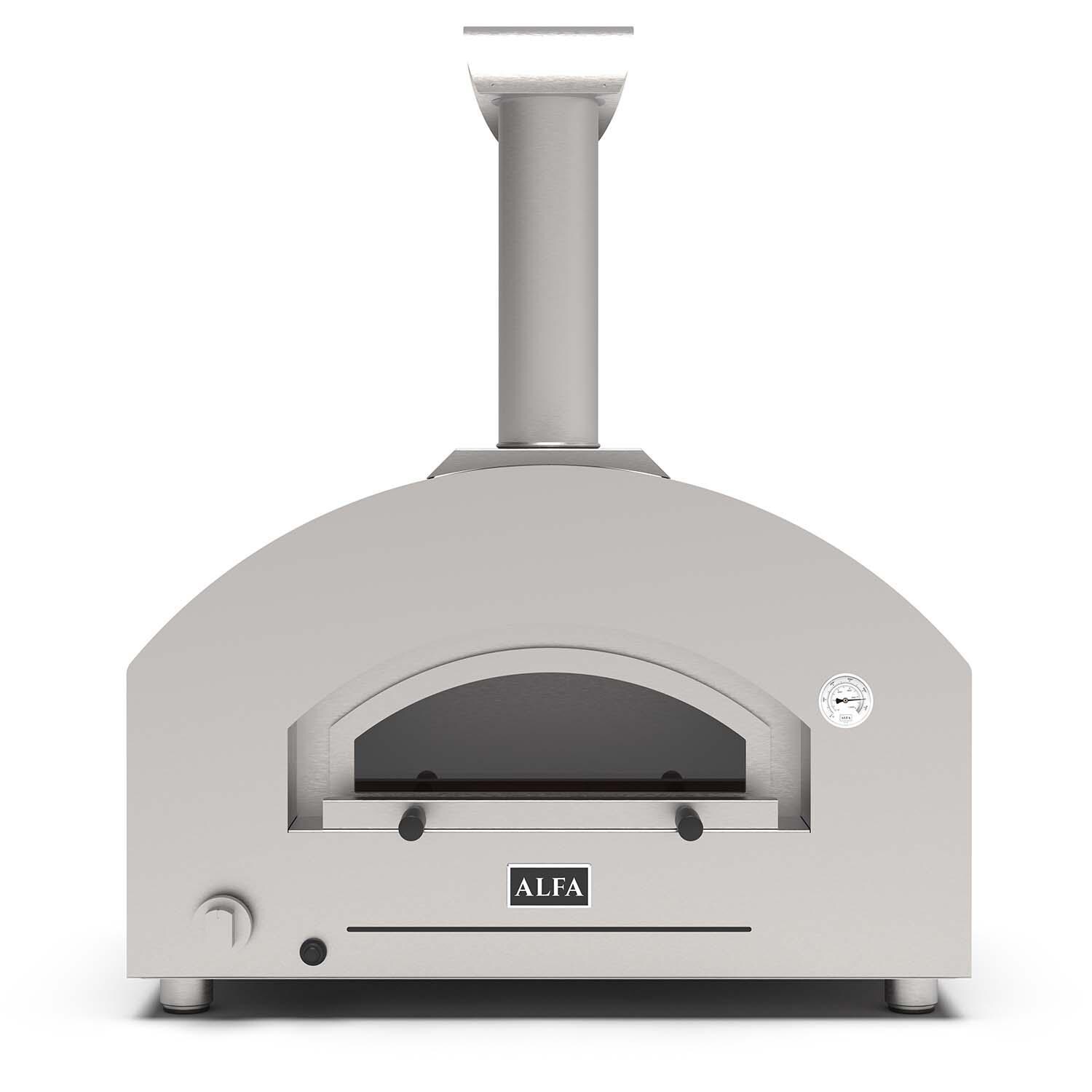 Alfa Futuro 2 Pizze Natural Gas Pizza Oven - Wrinkle Black - FXFT-2P-MNEGO-U