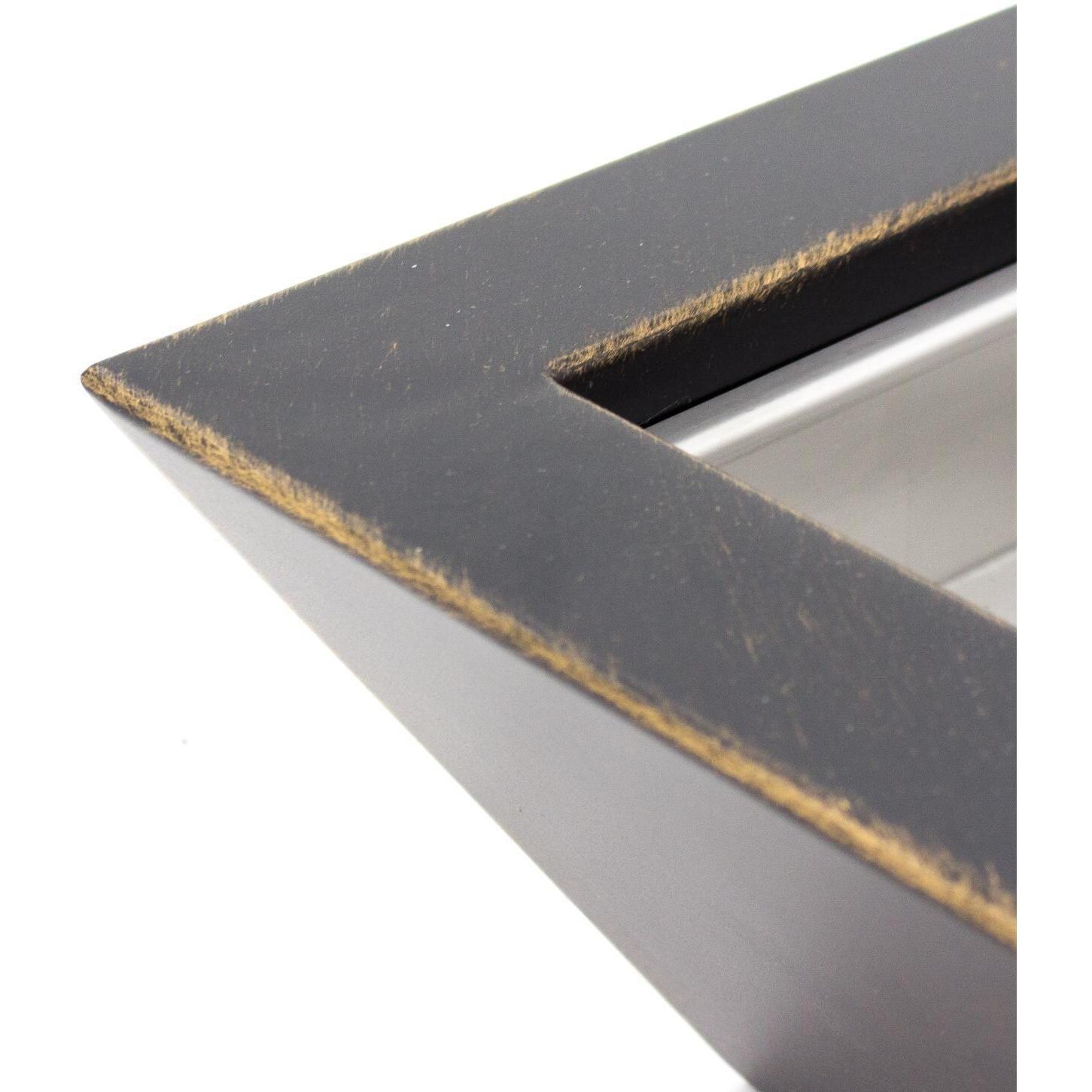 BBQGuys Signature Series Westfalen 18-Inch Square Low-Rise Natural Gas Fire Bowl - Oil Rubbed Bronze - Finish Detail thumbnail