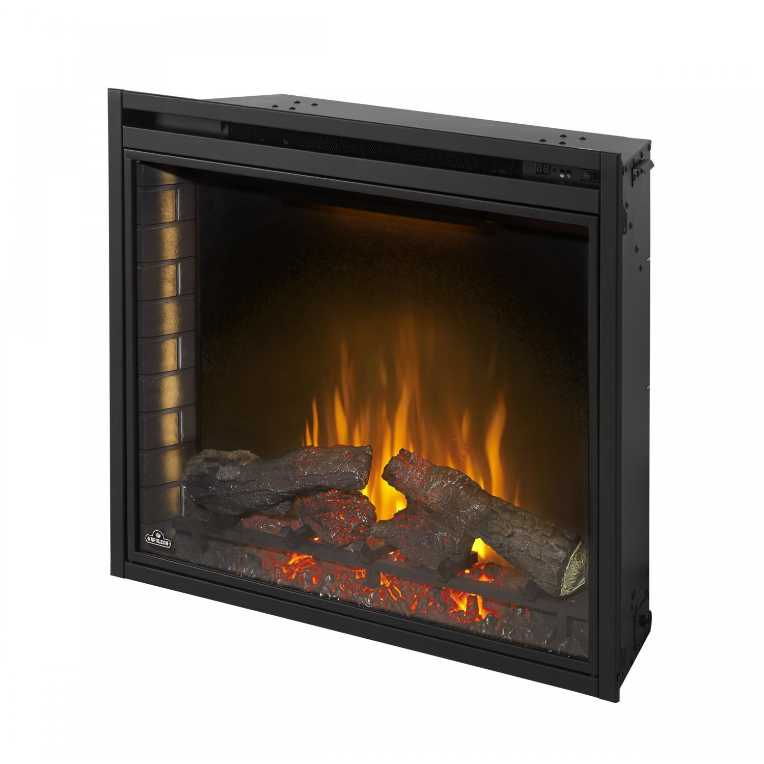 Napoleon NEFB33H 33-Inch Ascent Electric Firebox - Orange Night Light Angled View thumbnail