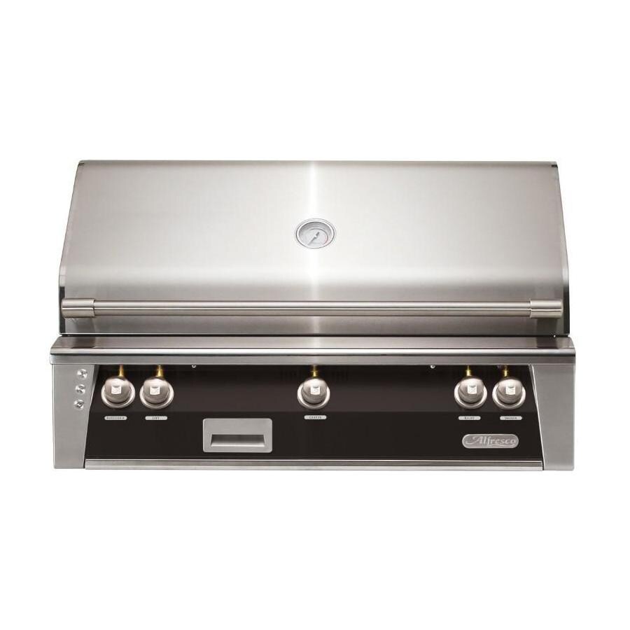 Alfresco ALXE 42-Inch Built-In Natural Gas Grill With Sear Zone And Rotisserie in Jet Black Matte - ALXE-42SZ-NG-SM9005