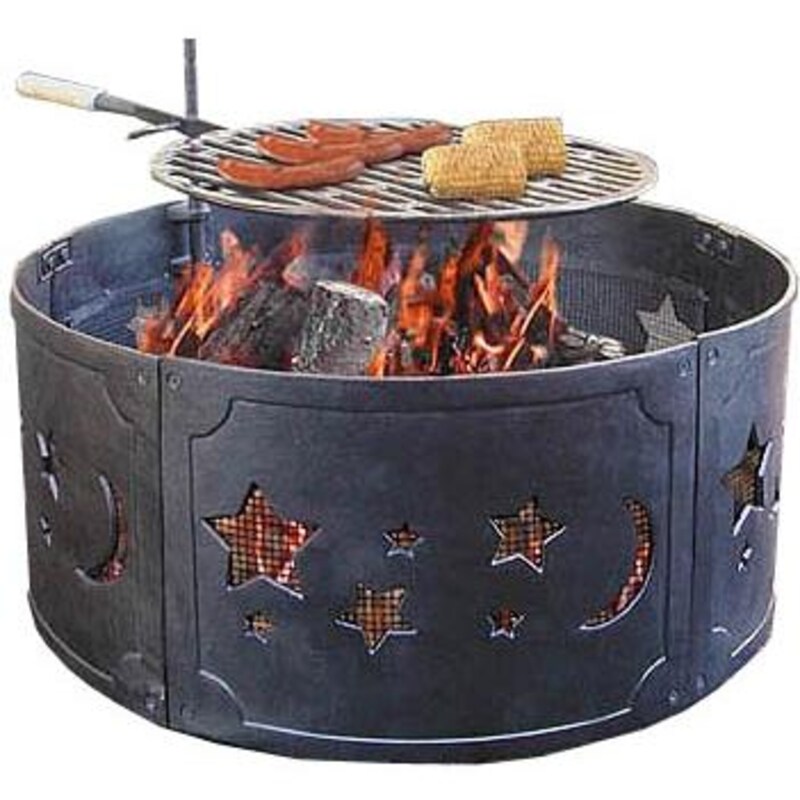 Landmann Stars And Moons Black Cast Iron Fire Ring BBQ Guys