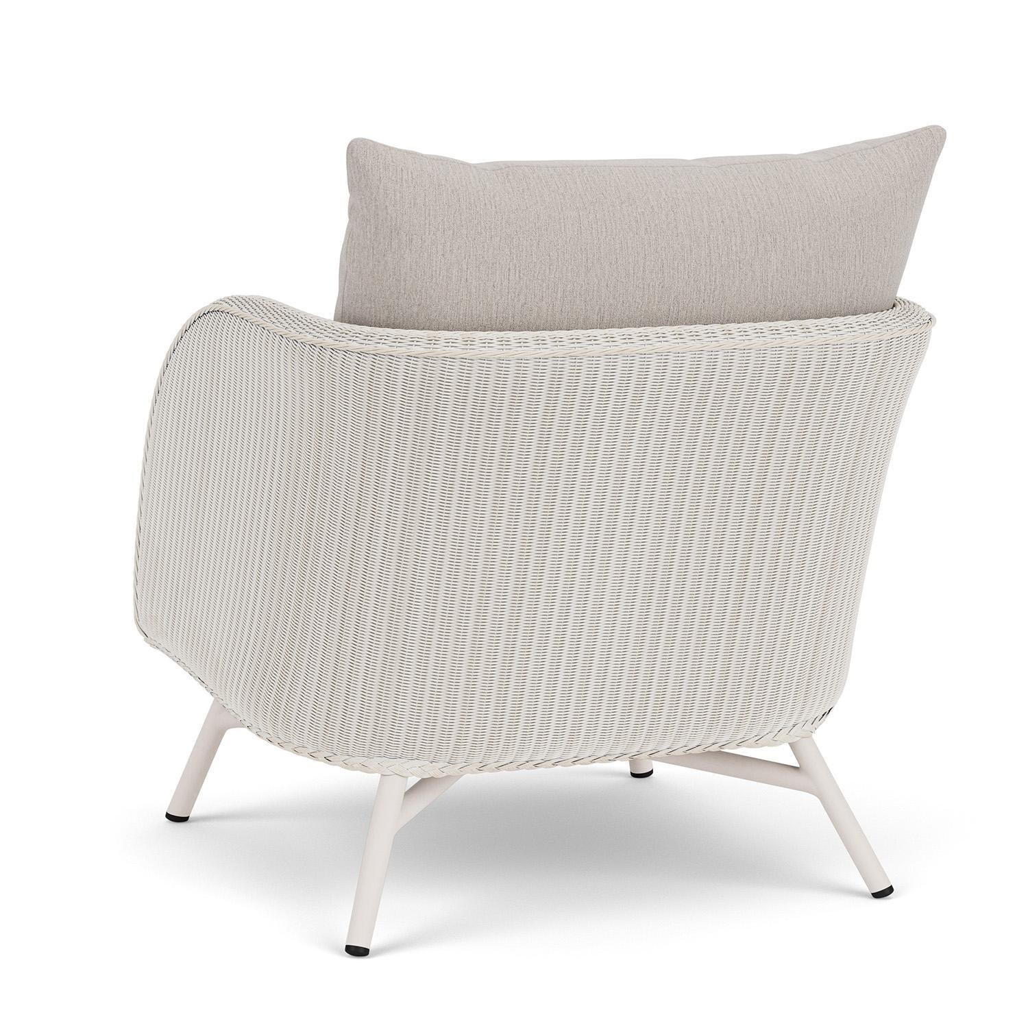 Lloyd Flanders Essence Lounge Chair W/Remy Cloud Fabric - Antique White Finish - Back Left thumbnail