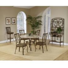 Hillsdale Brookside 5-piece Round Dining Set With Diamond Back Chairs - Brown - 4815dtrnbcdm image