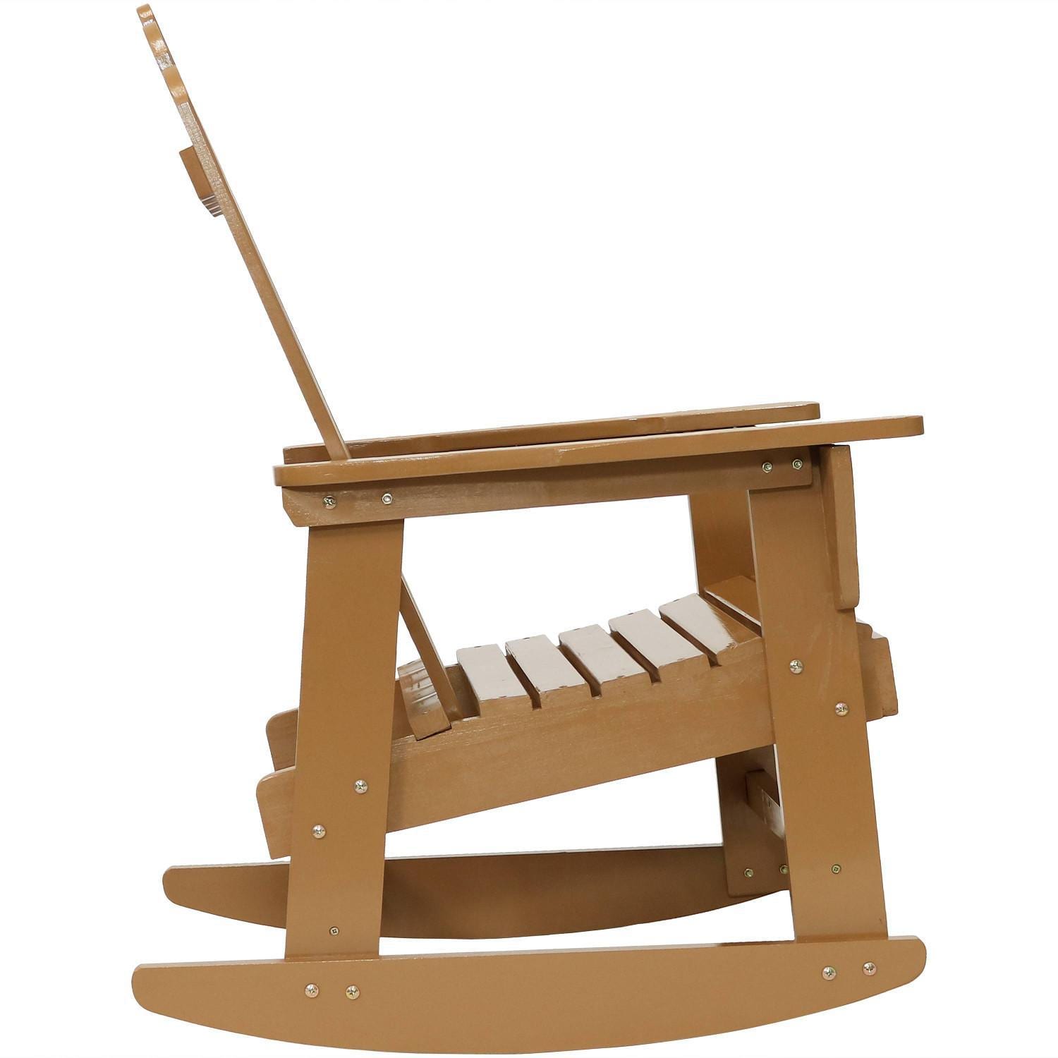 2 Pc Wood Adirondack Rocking Chair in Cedar Brown/ by Ultimate Patio ...