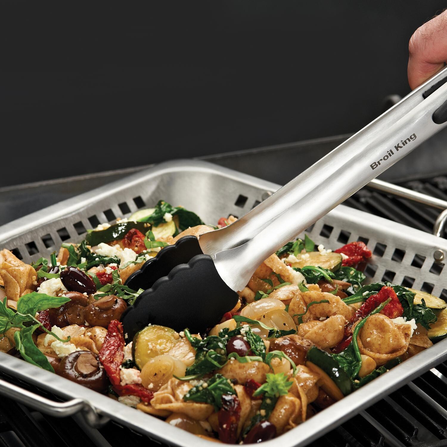 Broil King 12Inch Square Stainless Steel Grill Wok BBQGuys