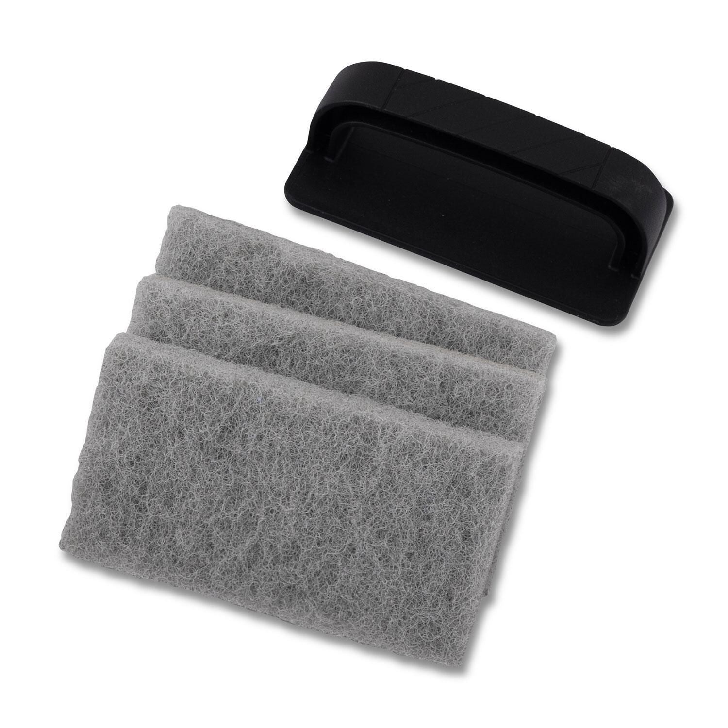 GrillPro 91203 4 Pc Griddle Scrubber Cleaning Kit - Three Sponges Included - White Background thumbnail