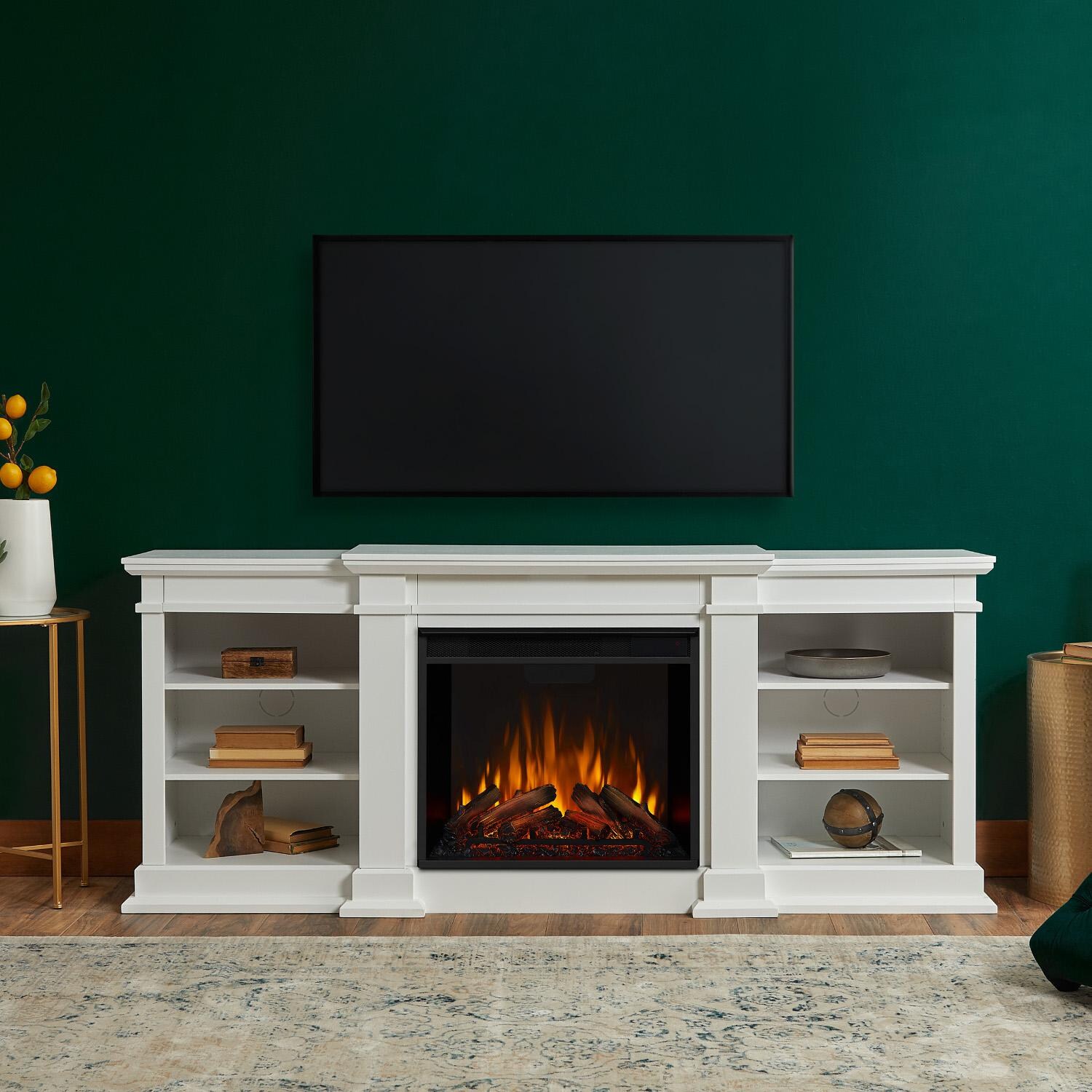 Real Flame - G1200E-W - Fresno 71-Inch Electric Fireplace Entertainment Center - White thumbnail