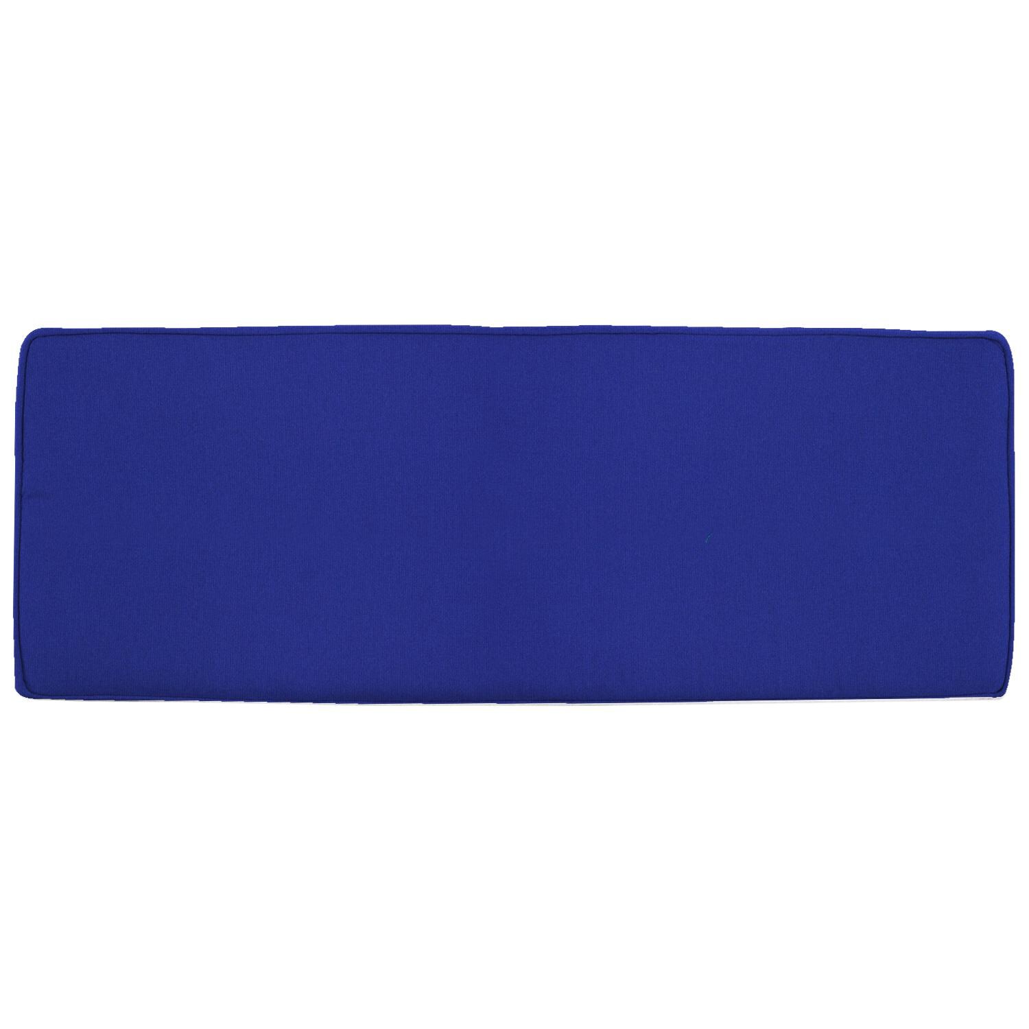 Sunbrella Canvas True Blue Large Outdoor Replacement Bench Cushion W/ Piping By UltimatePatio.com thumbnail