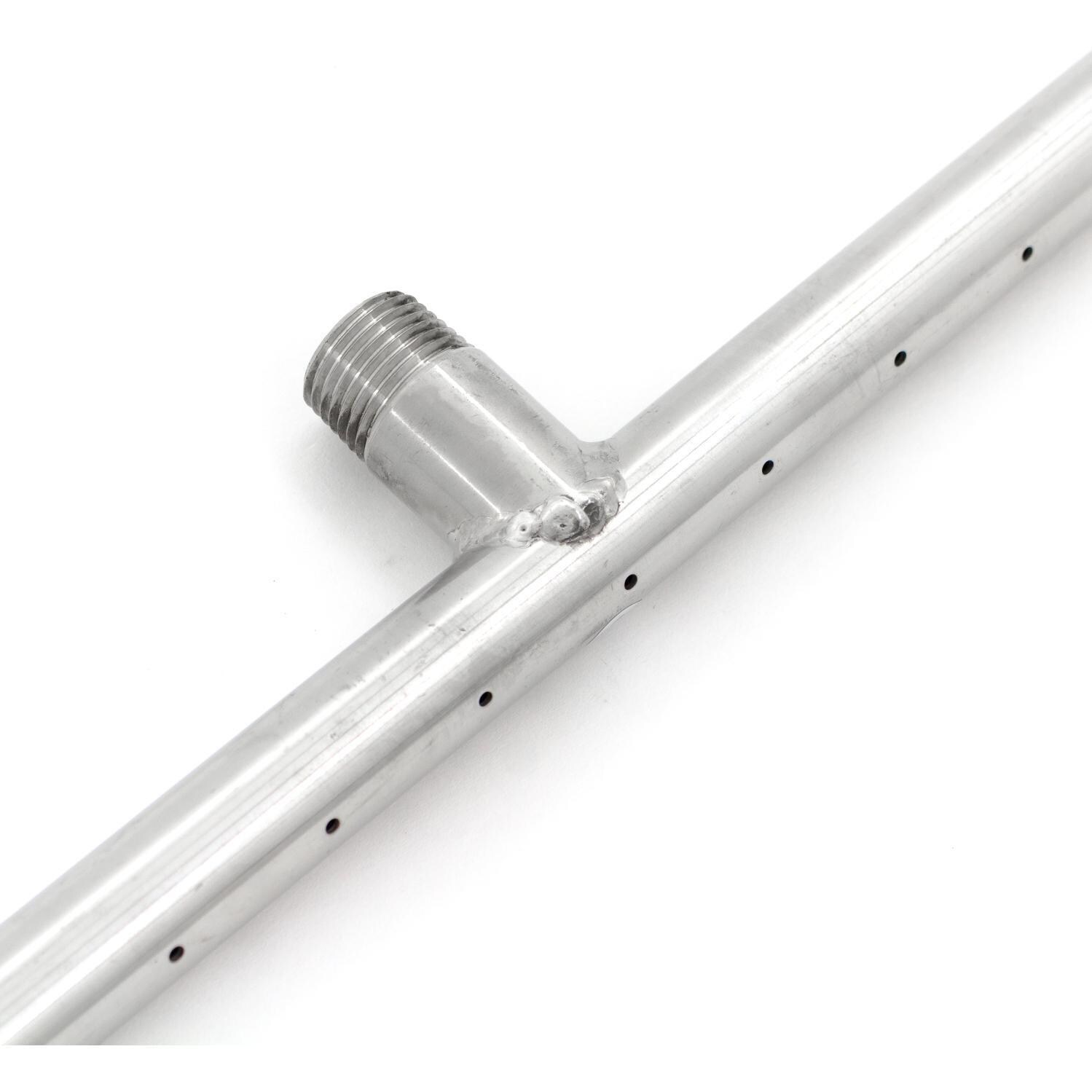  BBQGuys Signature Series 18-Inch Natural Gas T-Style Burner - Stainless Steel - Gas Connection thumbnail