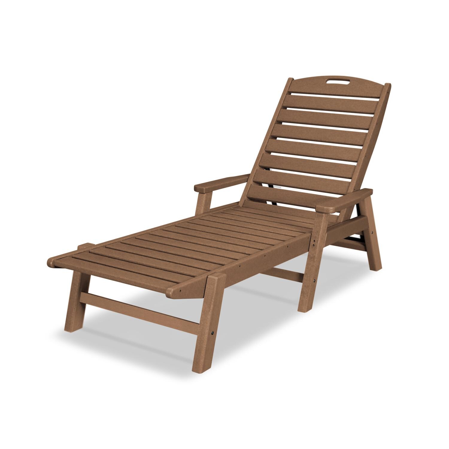 POLYWOOD Nautical Chaise W/Arms - Teak thumbnail