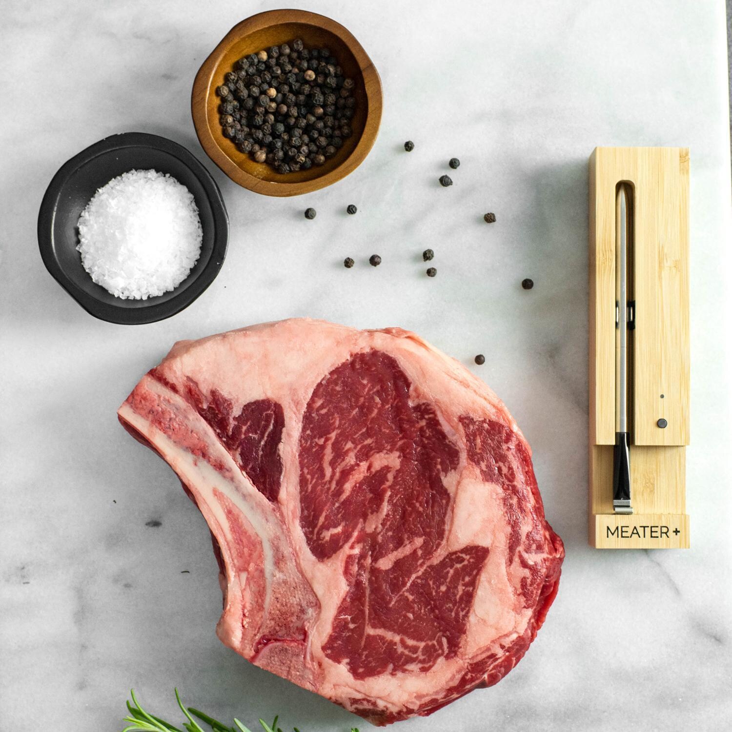 MEATER - meater+ - Extended Range Wireless Bluetooth Smart Meat Thermometer - Prepping A Steak - Lifestyle thumbnail