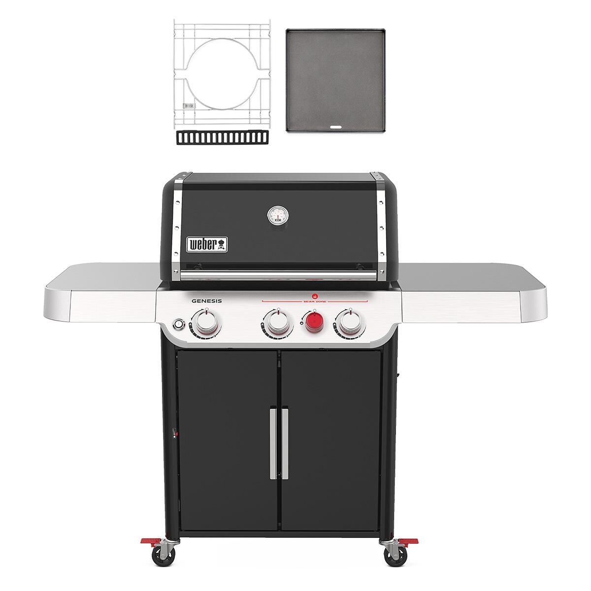 Weber GENESIS 35913401 E-325s Propane Gas Grill w/ Sear Burner, Weber CRAFTED Frame Kit, & Griddle - Black thumbnail