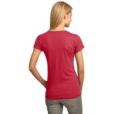 District Threads Ladies Deep Scoop T-Shirt 4XL - Bright Coral