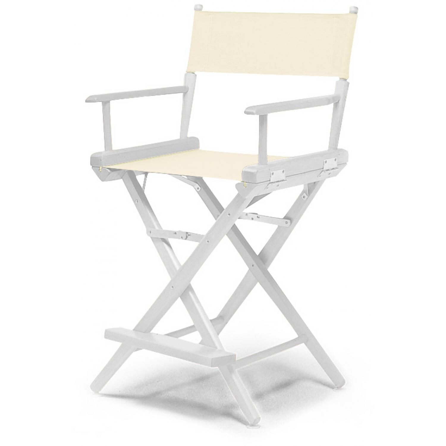 World Famous Counter Height Director Chair By Telescope Casual - White/Natural