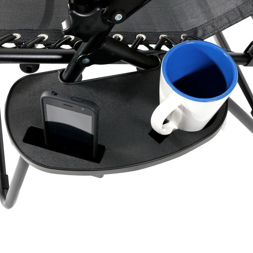 Ultimate Patio 2 Piece Oversized Zero Gravity Lounge Chair Set W/ Cup Holders - Cup & Phone Holder - Detail thumbnail