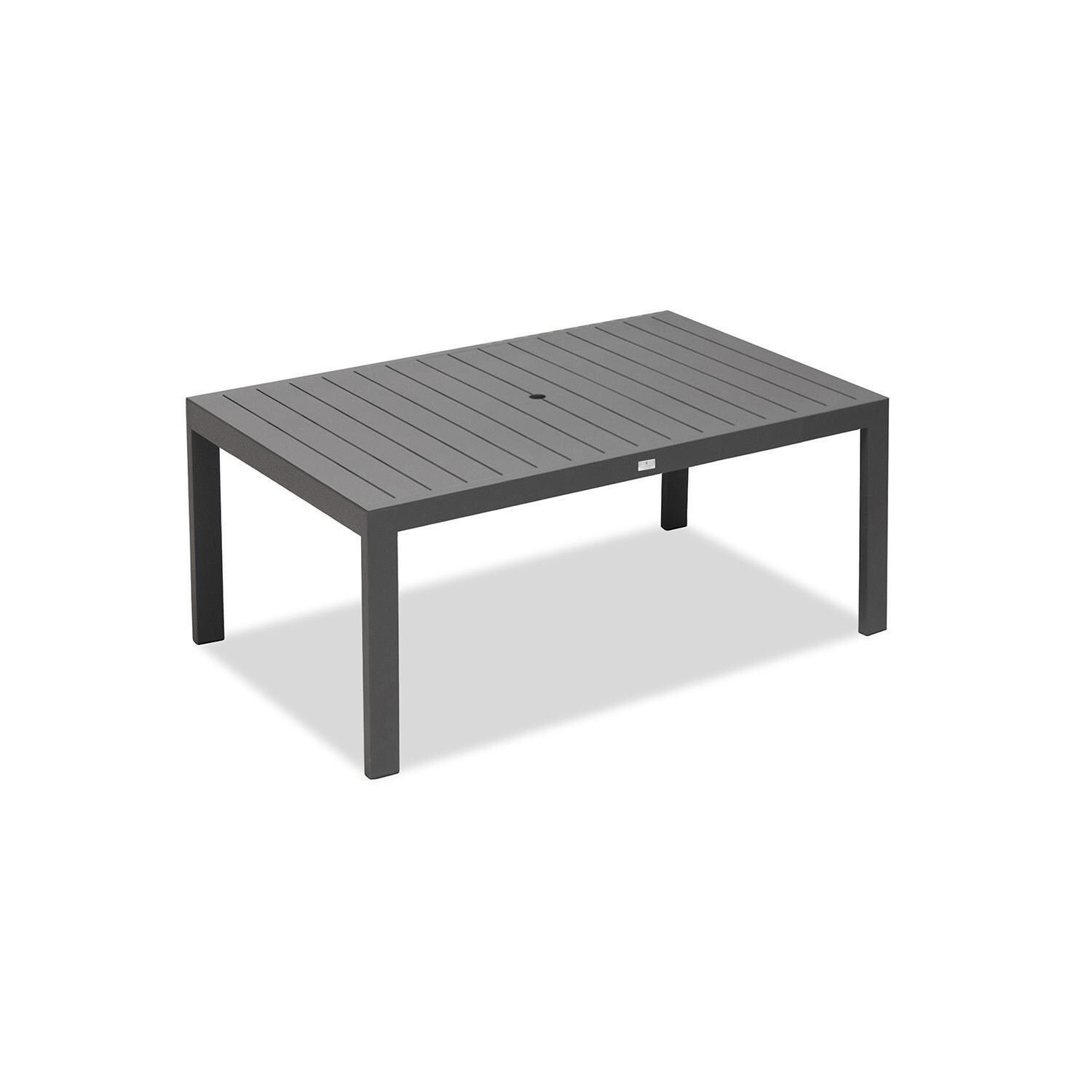 Chloe Bay 6 Seat Aluminum Rectangular Dining Table in Slate by Lakeview - Table - White Background thumbnail