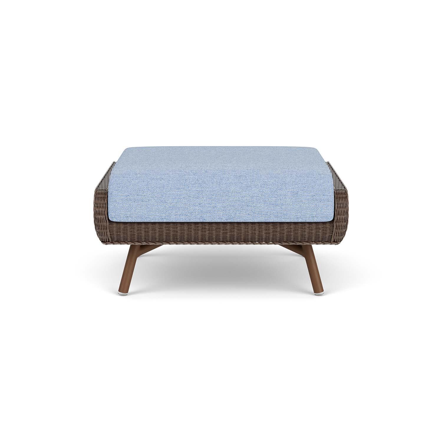 Lloyd Flanders Essence Ottoman W/Demo Skyway Fabric - Bark Finish thumbnail