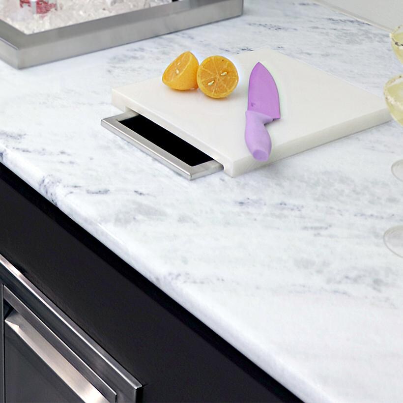 RCS VTC1 Valiant Series Trash Chute With Cutting Board - Installed thumbnail