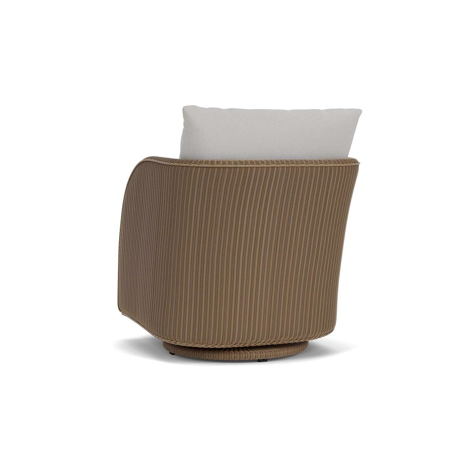 Lloyd Flanders Essence Swivel Glider Lounge Chair W/Tundra Dove Fabric - Fawn Finish - Back Left thumbnail