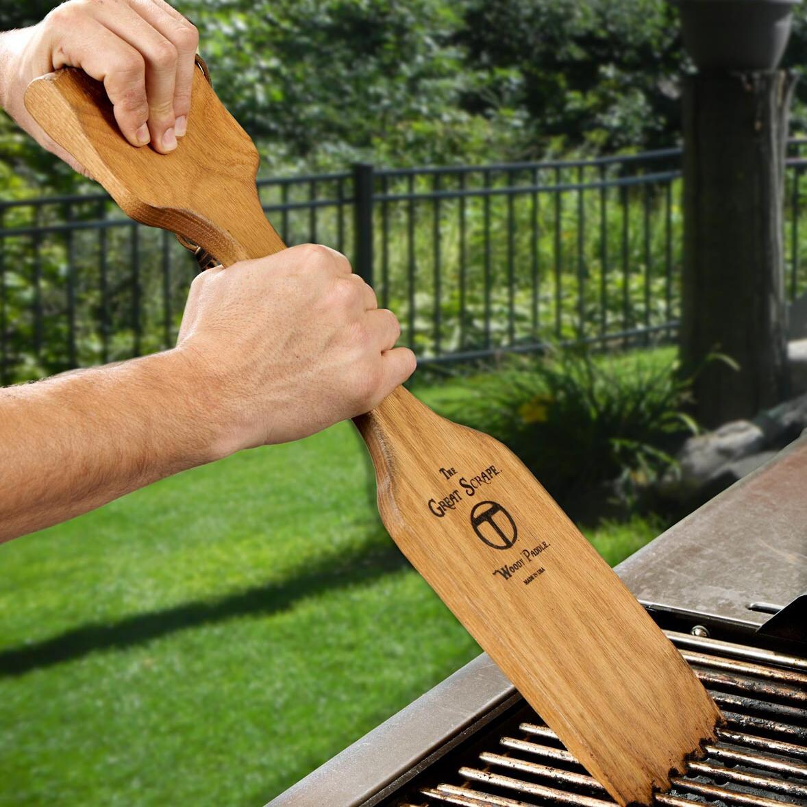 The Great Scrape Woody Paddle 20Inch Wood BBQ Cleaning Tool BBQGuys