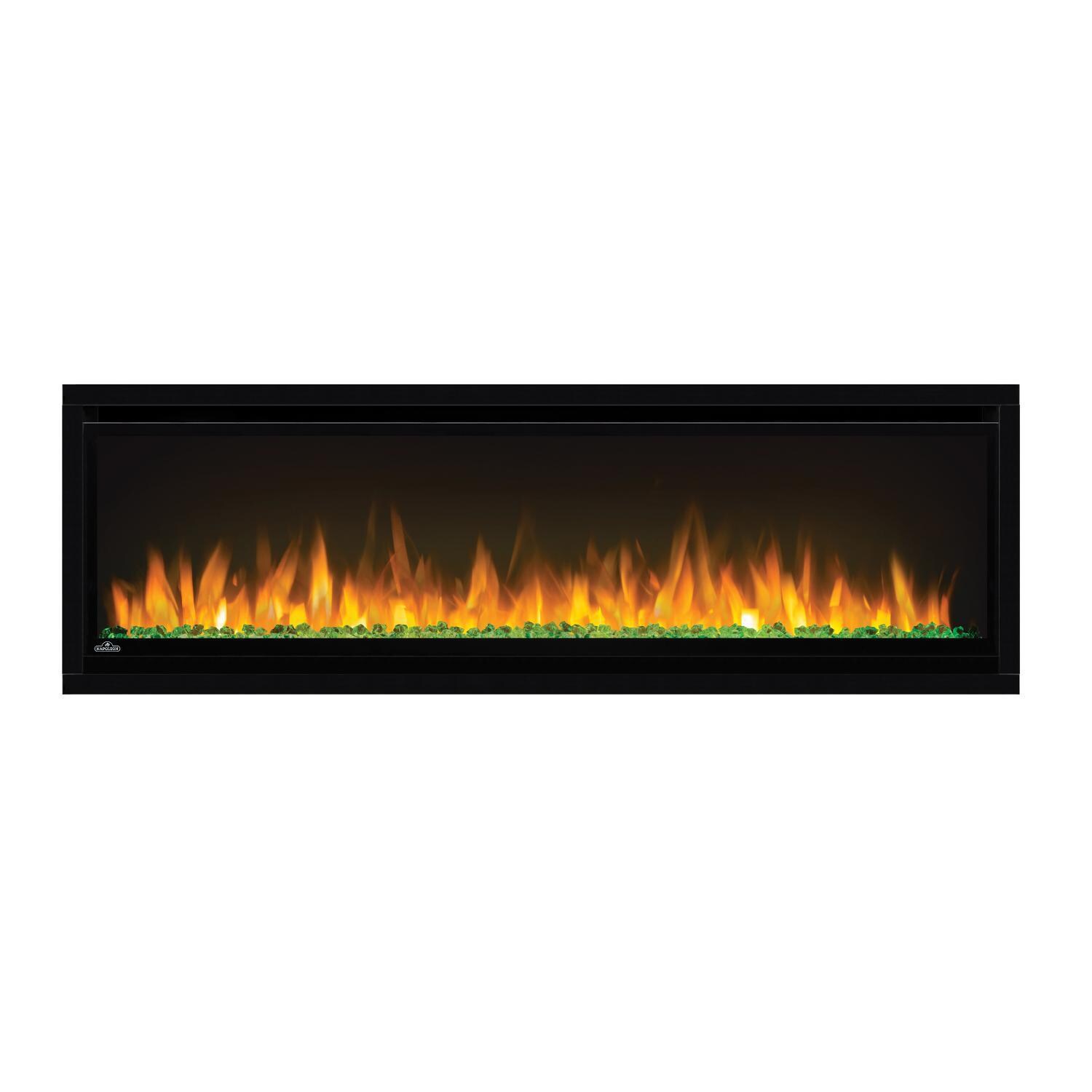Napoleon NEFL50CHS 50-Inch Alluravision Slimline Wall Mount Electric Fireplace - Green Ember Bed - Orange Flames thumbnail