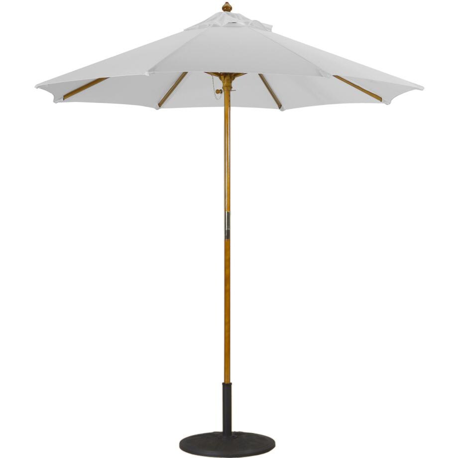 Galtech 7.5 Ft. Octagonal Wood Patio Umbrella W/ Manual Lift - Light Wood Frame W/ Canvas Sunbrella Fabric (Umbrella Base Not Included) thumbnail