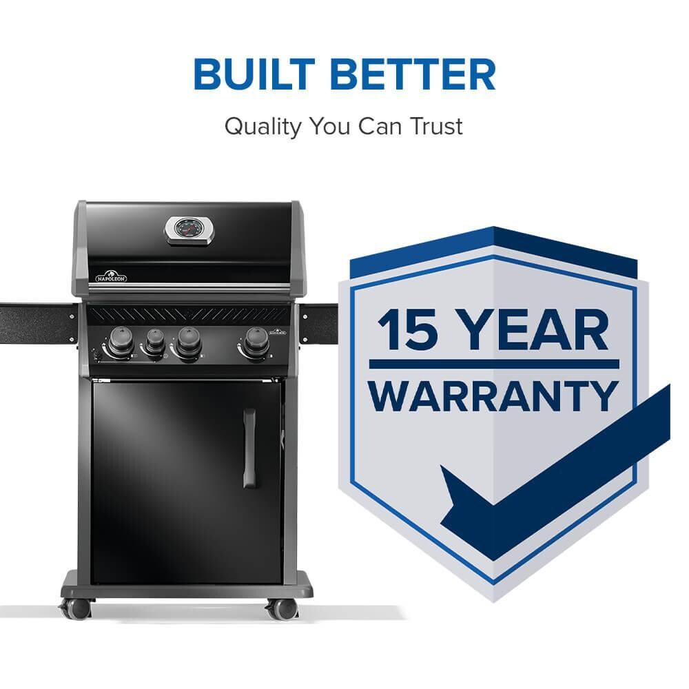 Napoleon R425SBPK-2-FB Rogue 425 3-Burner Propane Grill w/ Range Side Burner - Black - Warranty Badge - Detail thumbnail