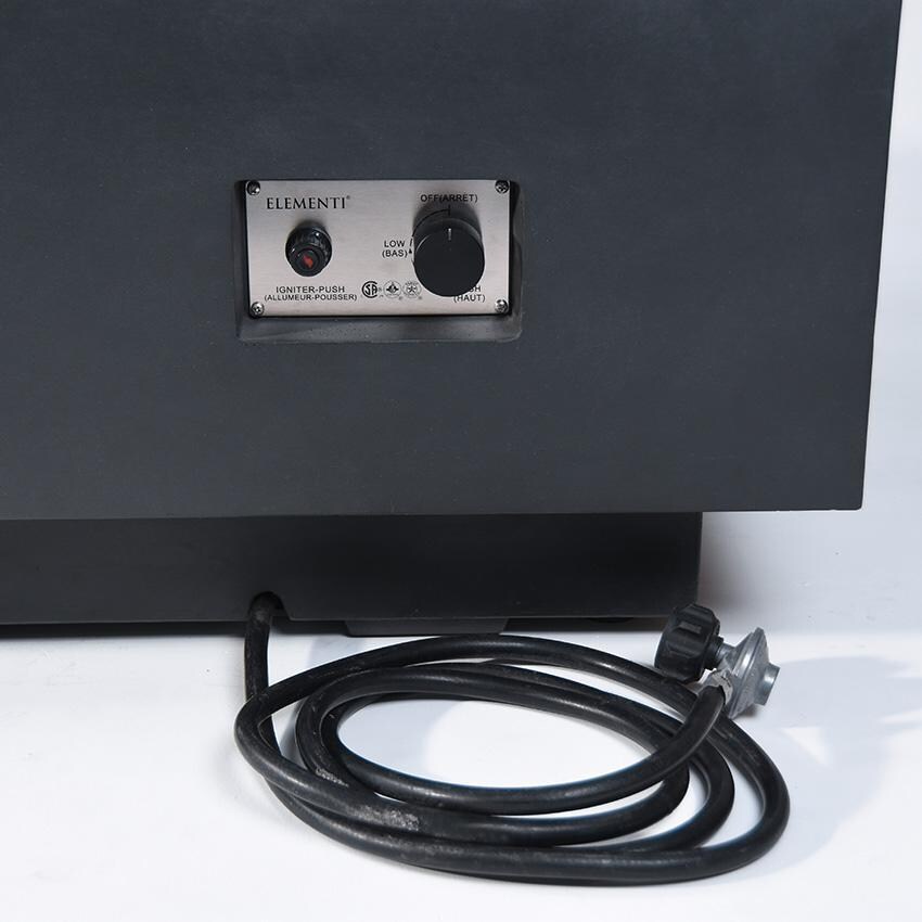 Elementi Granville OFG121DG-NG 60-Inch Natural Gas Dark Gray Fire Pit Table - Propane Hose (With Propane Version Only) thumbnail