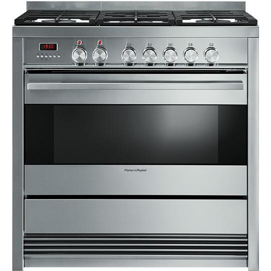 Fisher Paykel 36-Inch 5-Burner Dual Fuel Natural Gas Range - OR36SDPWGX1 thumbnail