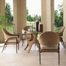 Aviano 5 Piece Wicker Patio Dining Set W/ Sunbrella Fabric By Tommy Bahama