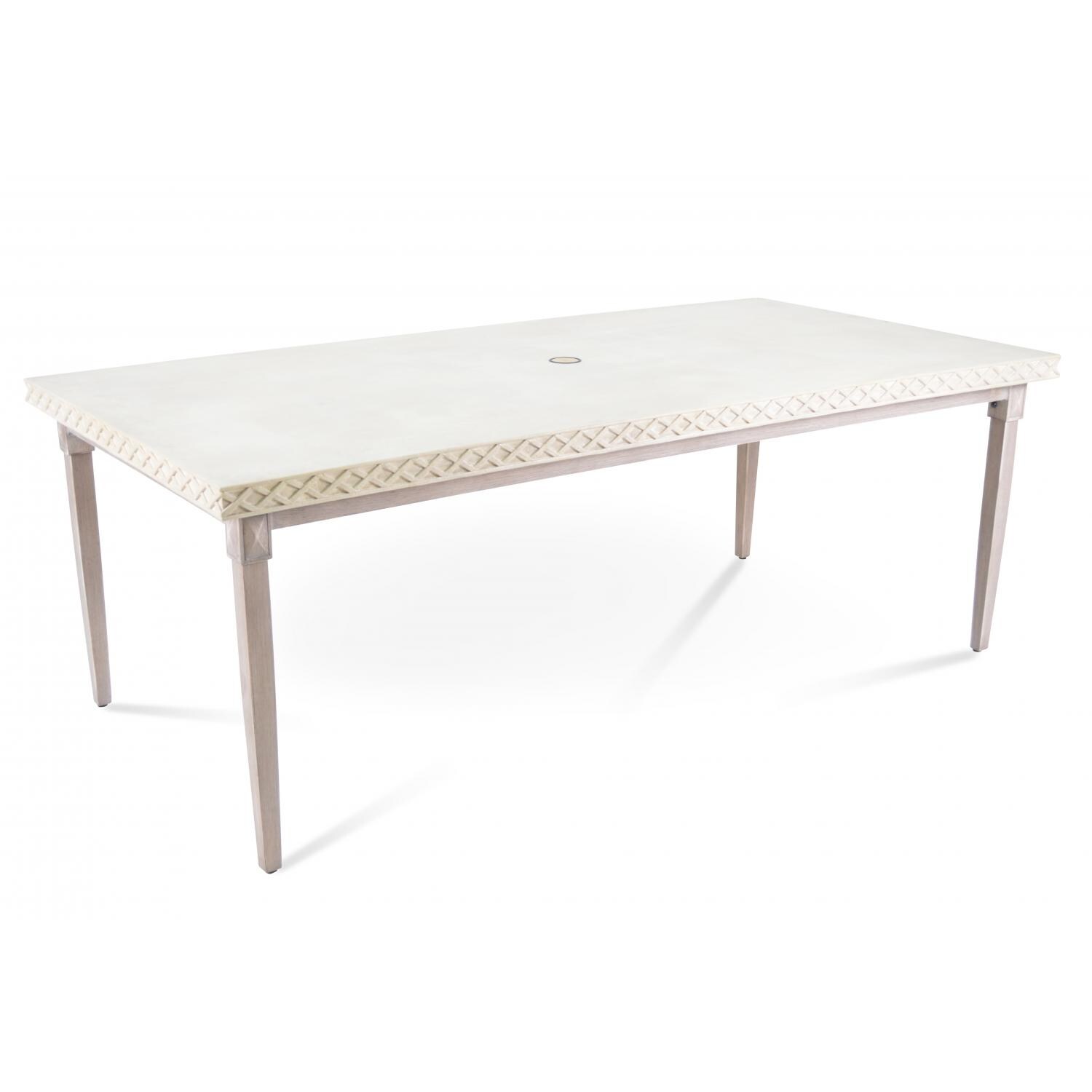 Plank & Hide Pelham Rectangular Cast Aluminum 84 X 42 Inch Patio Dining Table