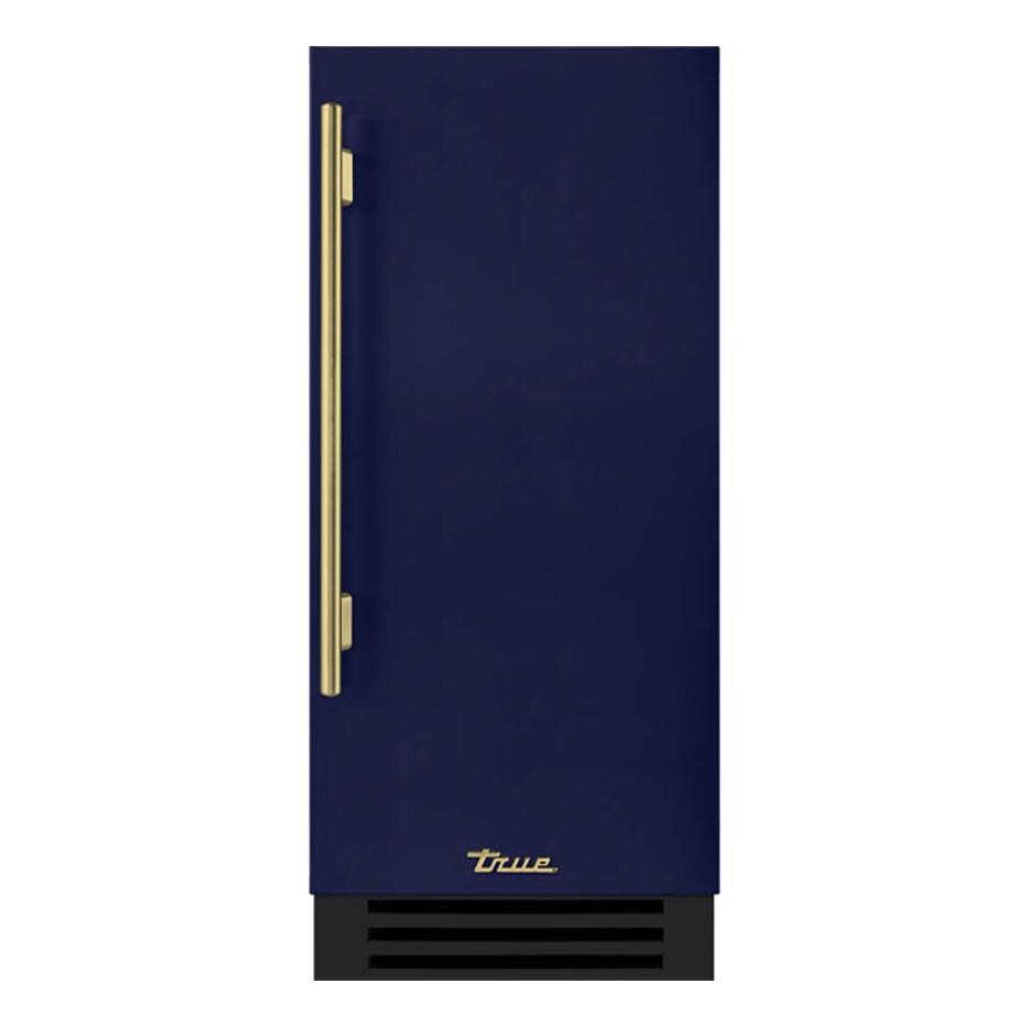 True 15 Inch 3.14 Cu. Ft. Right Hinge Outdoor Refigerator - Cobalt w/ Brass Handles - TUR-15-R-OP-C~DSK-078-H01