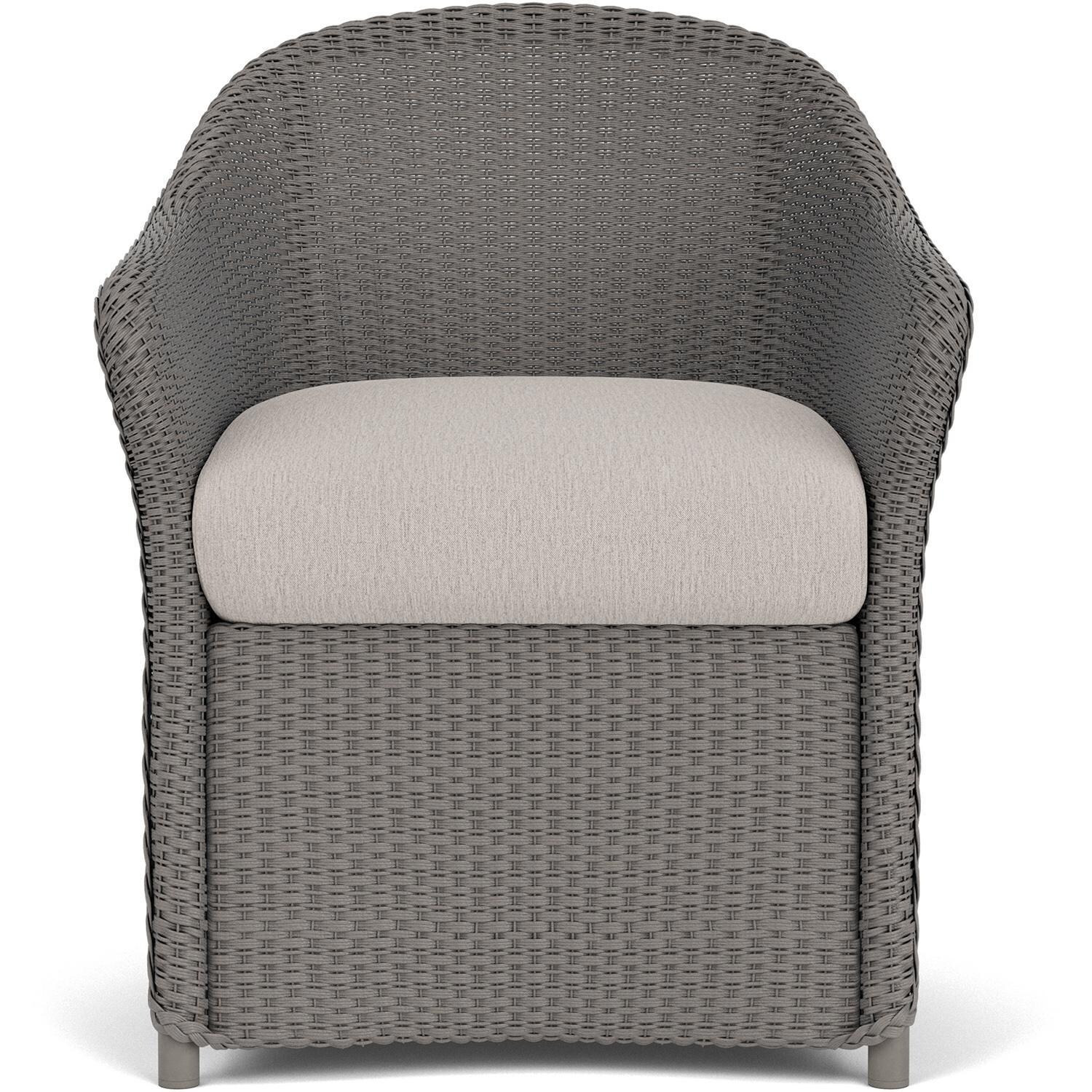 Lloyd Flanders Weekend Retreat Dining Armchair in Pewter Finish W/ Remy Cloud Fabric thumbnail