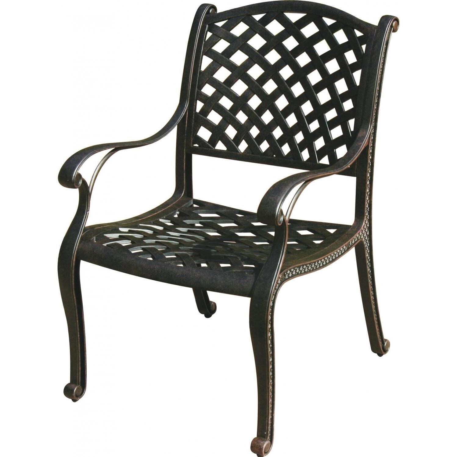 Whitby 7 Piece Cast Aluminum Patio Dining Set - Dining Arm Chair thumbnail