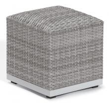 Argento Wicker Patio Ottoman By Oxford Garden image