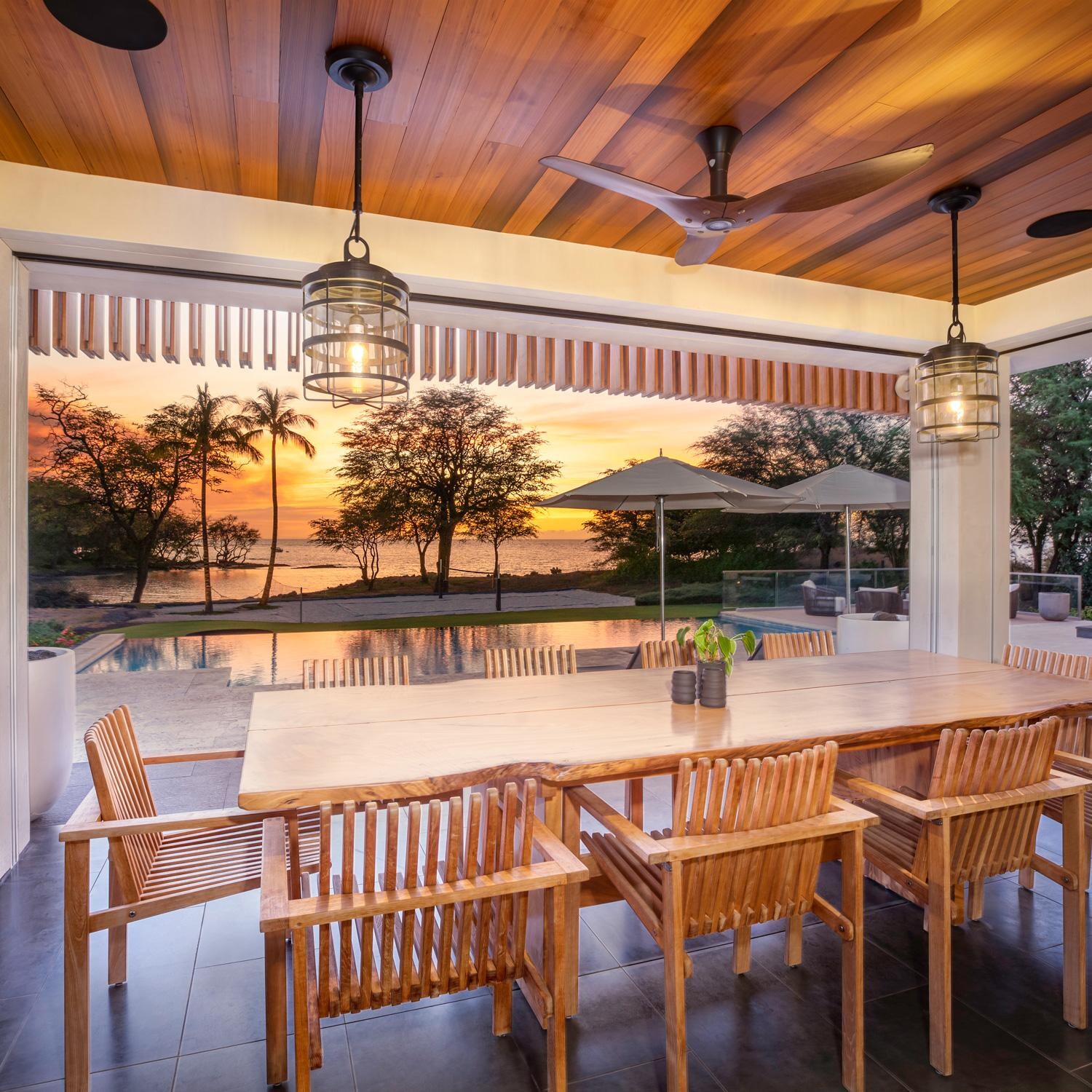 Big Ass Fans MK-HK4-052500A258F258G10 60-Inch Haiku Ceiling Fan Damp Low Profile Mount Black - Dinner Poolside (Shown in Oil-Rubbed Bronze/Cocoa) thumbnail