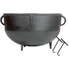 Cajun Classic 20-Gallon Seasoned Cast Iron Jambalaya Pot - GL10443BS