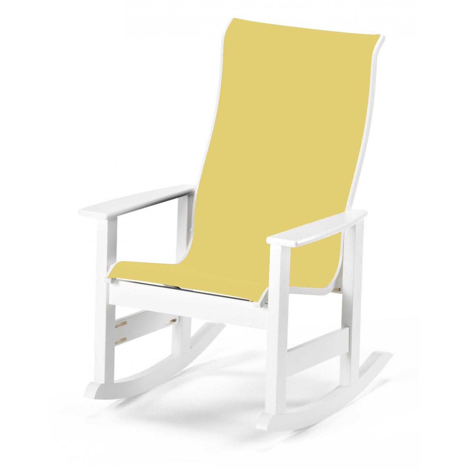 Leeward MGP Rocking Chair in Textured Snow/Yellow by Telescope Casual